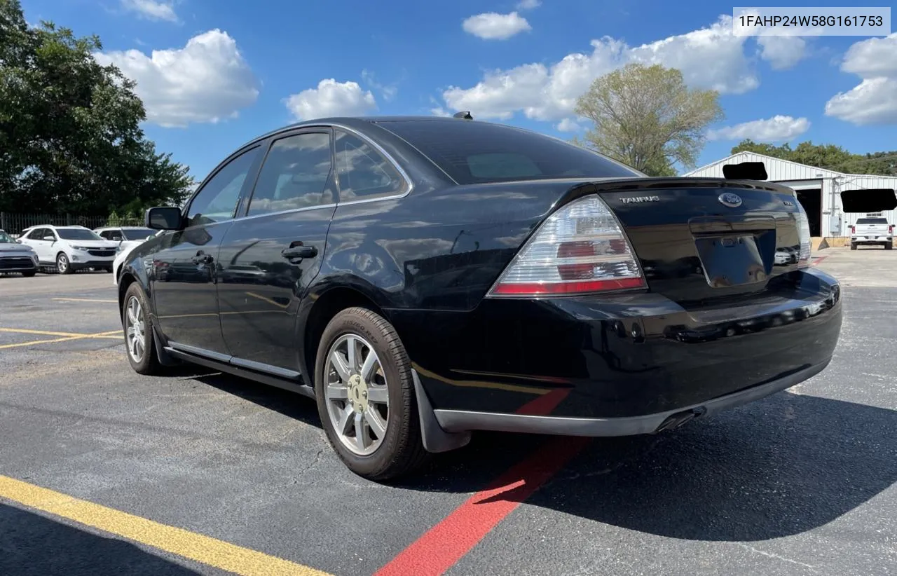 2008 Ford Taurus Sel VIN: 1FAHP24W58G161753 Lot: 72053704