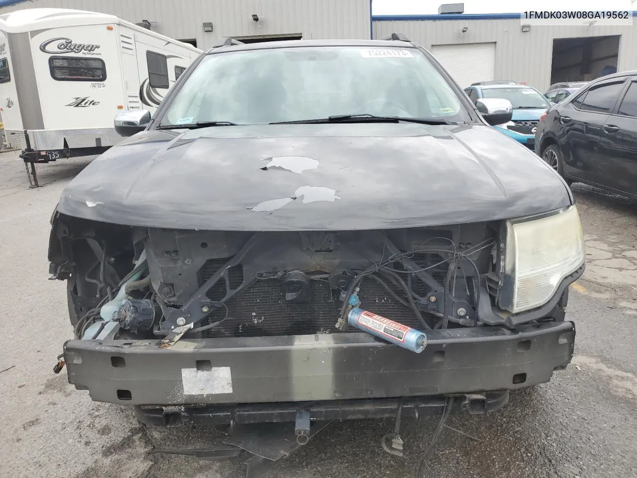 2008 Ford Taurus X Limited VIN: 1FMDK03W08GA19562 Lot: 75224173