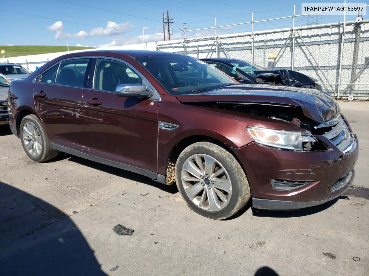 2010 Ford Taurus Limited VIN: 1FAHP2FW1AG163597 Lot: 55227354