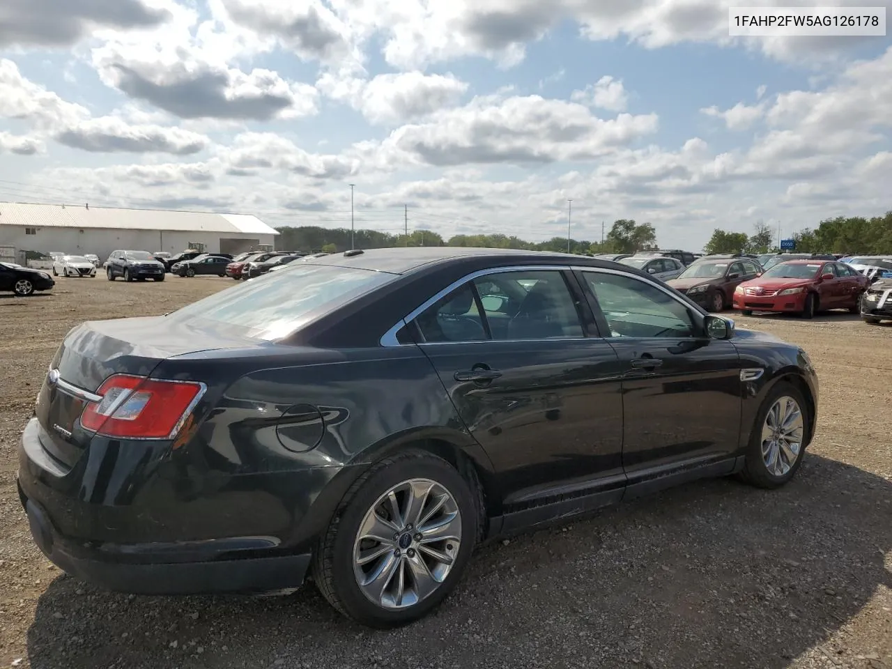 2010 Ford Taurus Limited VIN: 1FAHP2FW5AG126178 Lot: 69056114