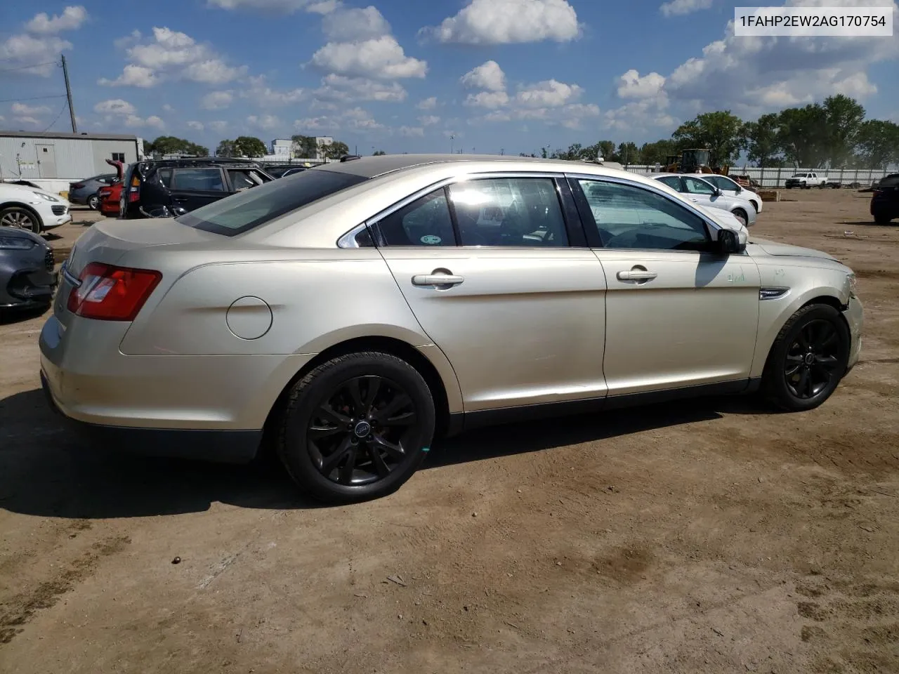 2010 Ford Taurus Sel VIN: 1FAHP2EW2AG170754 Lot: 70354284