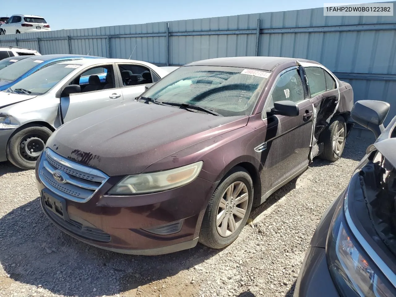 2011 Ford Taurus Se VIN: 1FAHP2DW0BG122382 Lot: 39882784