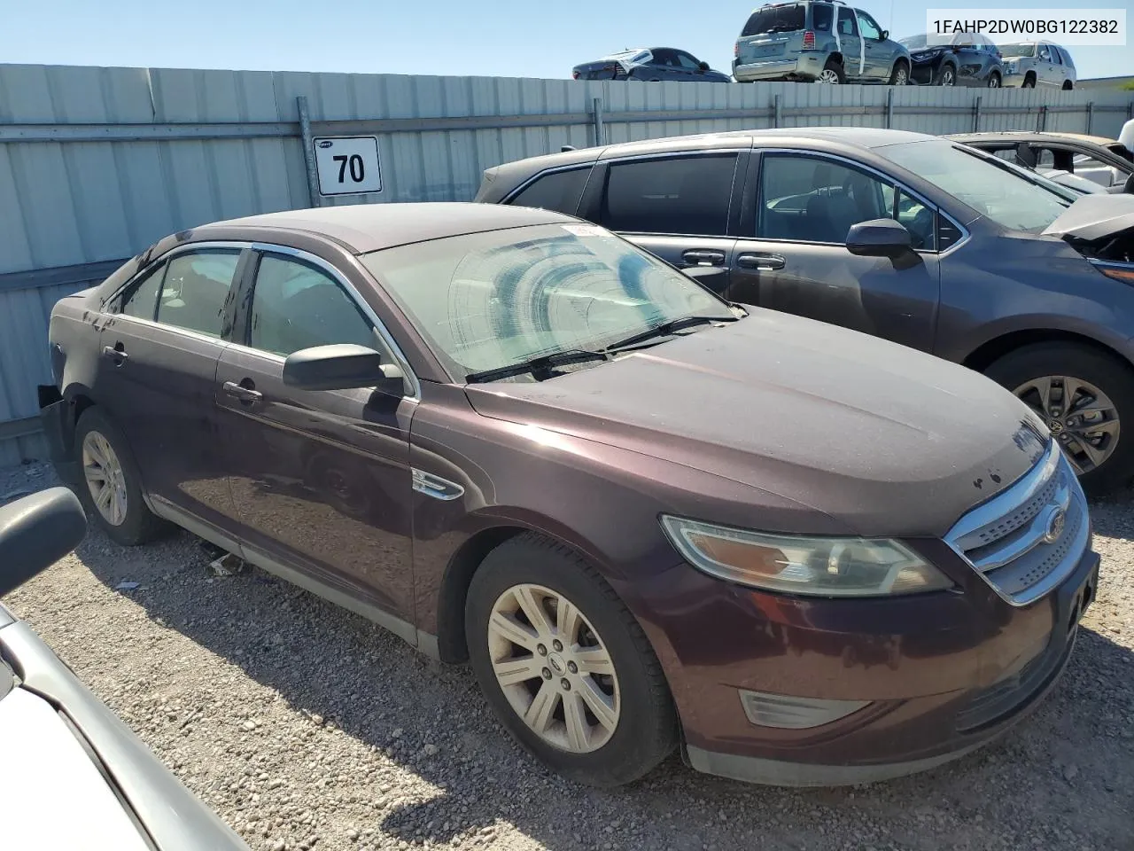 2011 Ford Taurus Se VIN: 1FAHP2DW0BG122382 Lot: 39882784