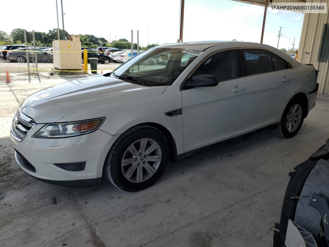 2011 Ford Taurus Se VIN: 1FAHP2DW8BG135560 Lot: 49233954