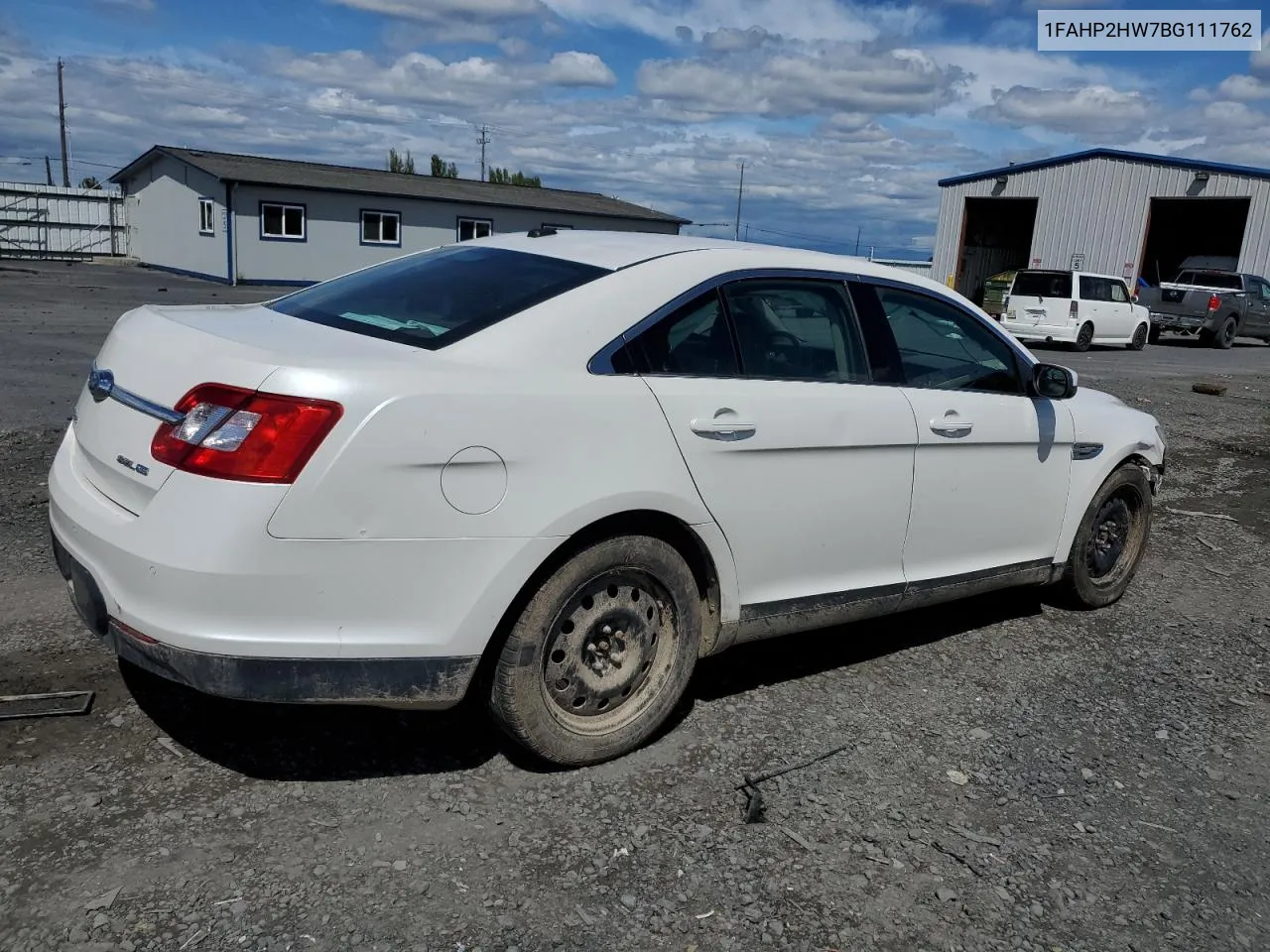 1FAHP2HW7BG111762 2011 Ford Taurus Sel