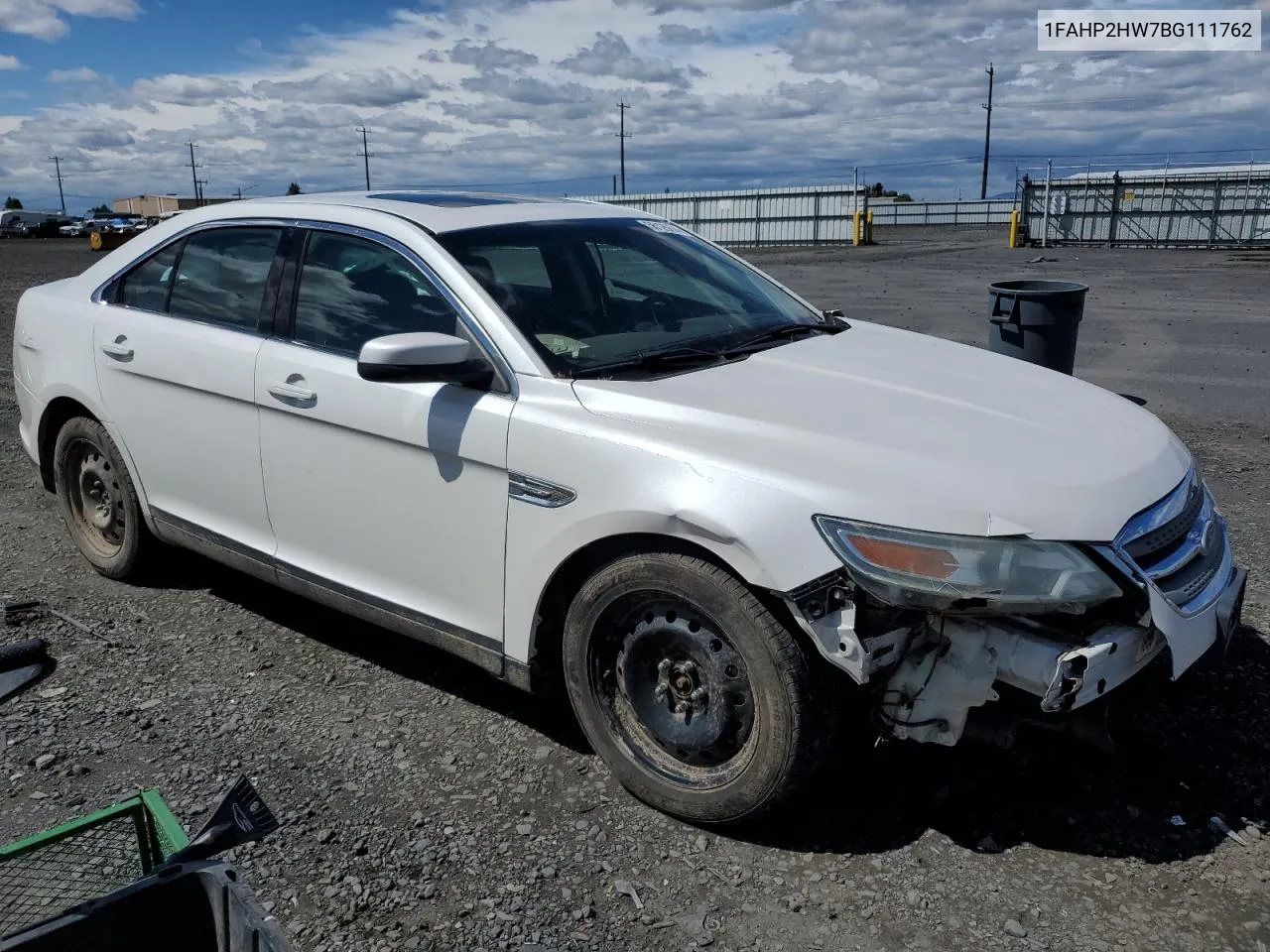 1FAHP2HW7BG111762 2011 Ford Taurus Sel