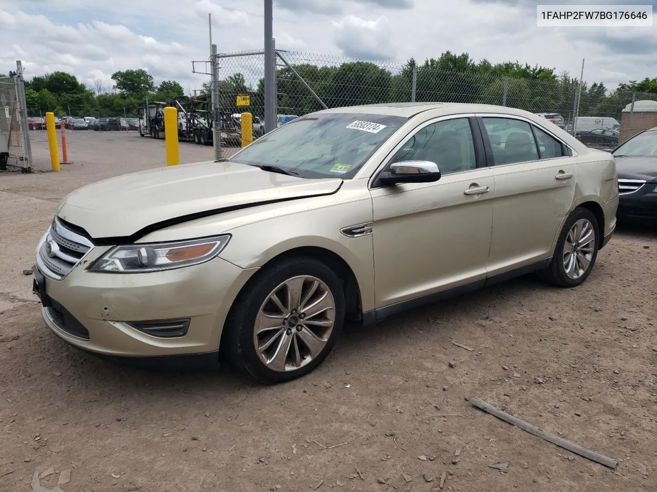 2011 Ford Taurus Limited VIN: 1FAHP2FW7BG176646 Lot: 58503124