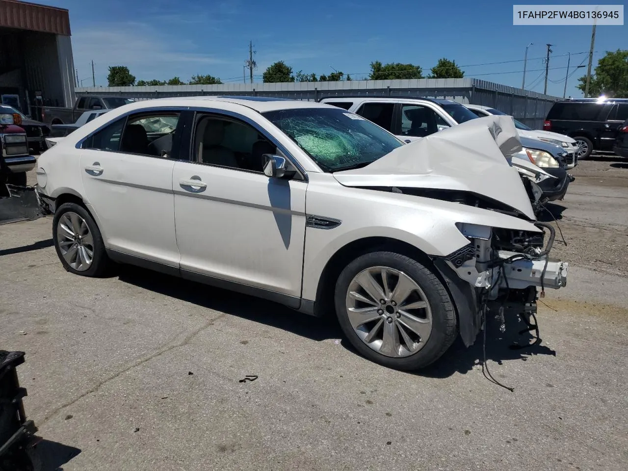 2011 Ford Taurus Limited VIN: 1FAHP2FW4BG136945 Lot: 61060734