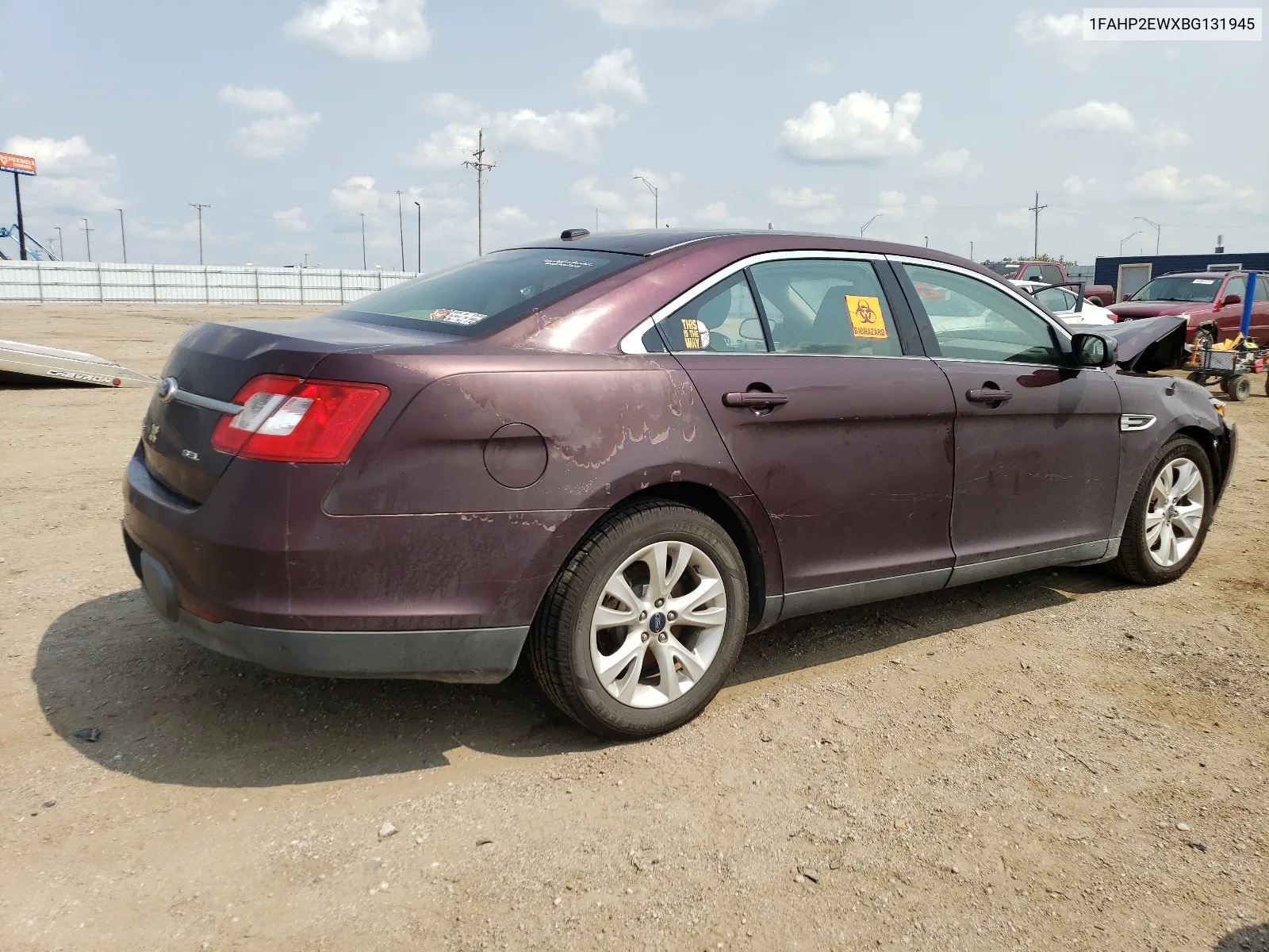 2011 Ford Taurus Sel VIN: 1FAHP2EWXBG131945 Lot: 64410794