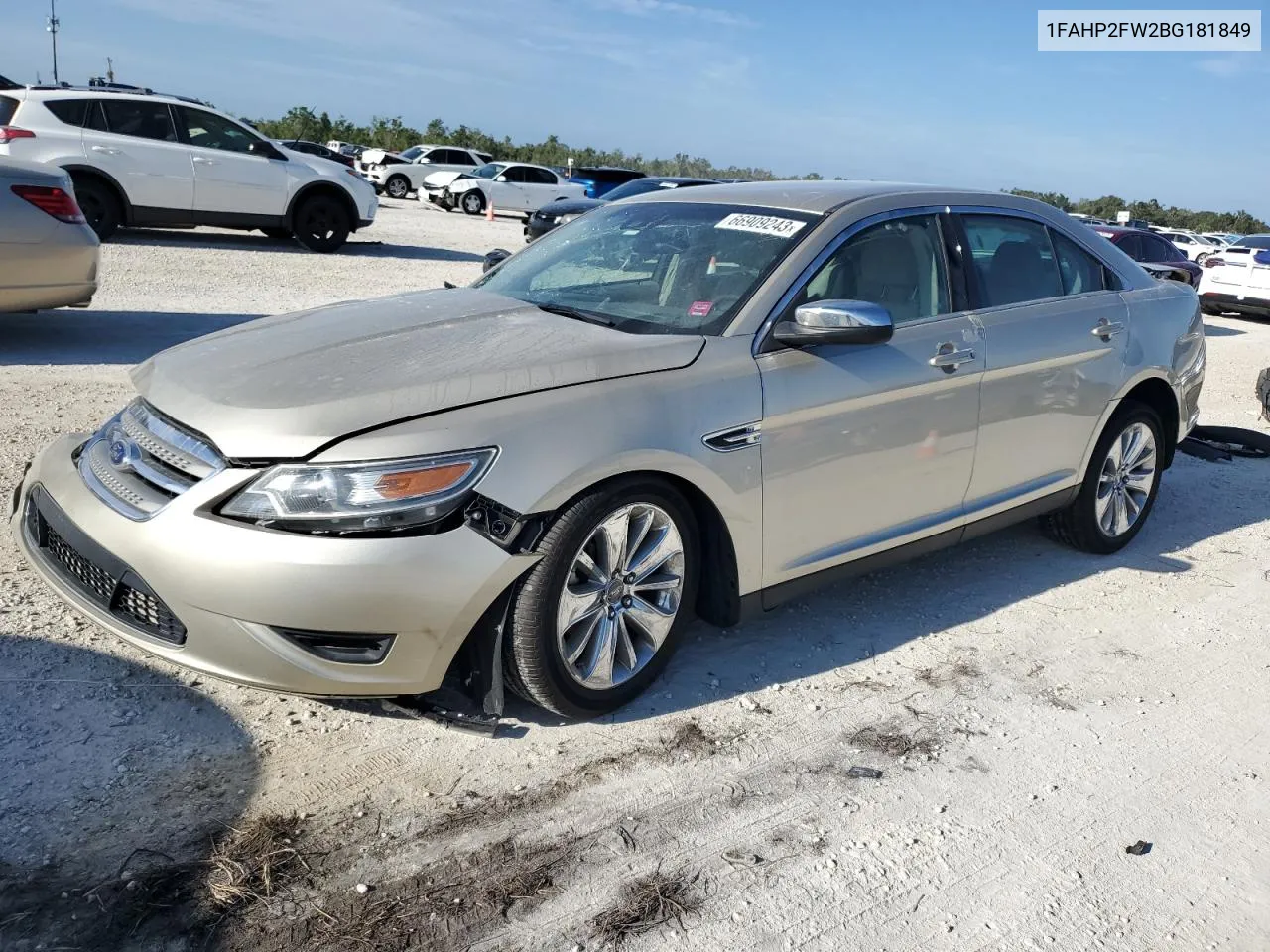 2011 Ford Taurus Limited VIN: 1FAHP2FW2BG181849 Lot: 66909243