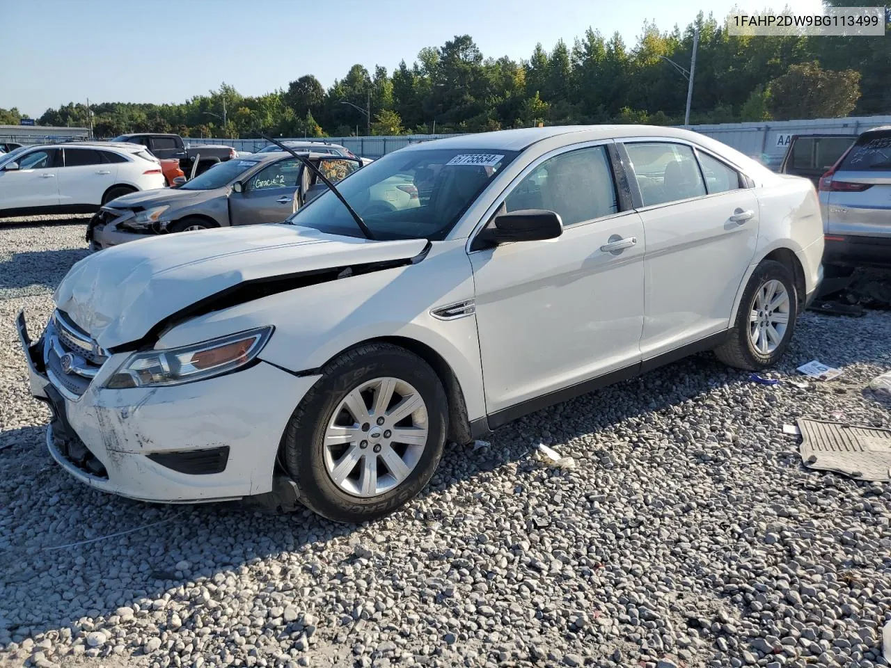 2011 Ford Taurus Se VIN: 1FAHP2DW9BG113499 Lot: 67755634