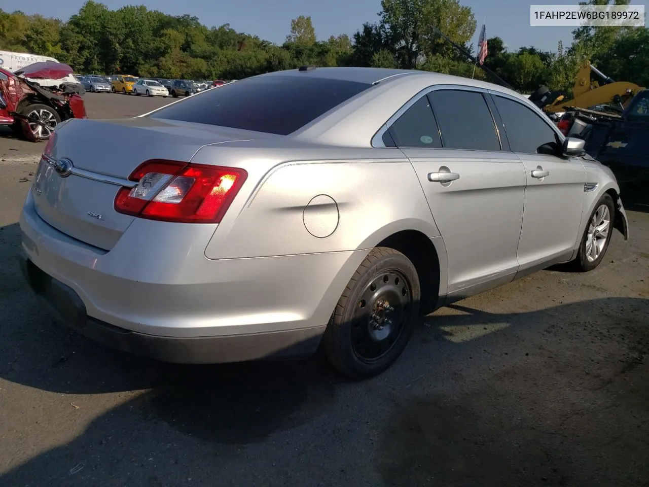 2011 Ford Taurus Sel VIN: 1FAHP2EW6BG189972 Lot: 71422394