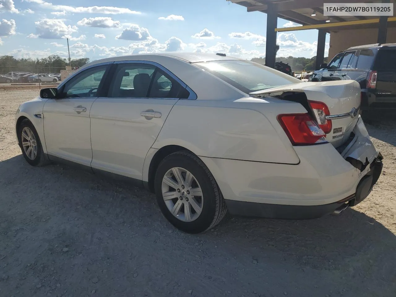 1FAHP2DW7BG119205 2011 Ford Taurus Se