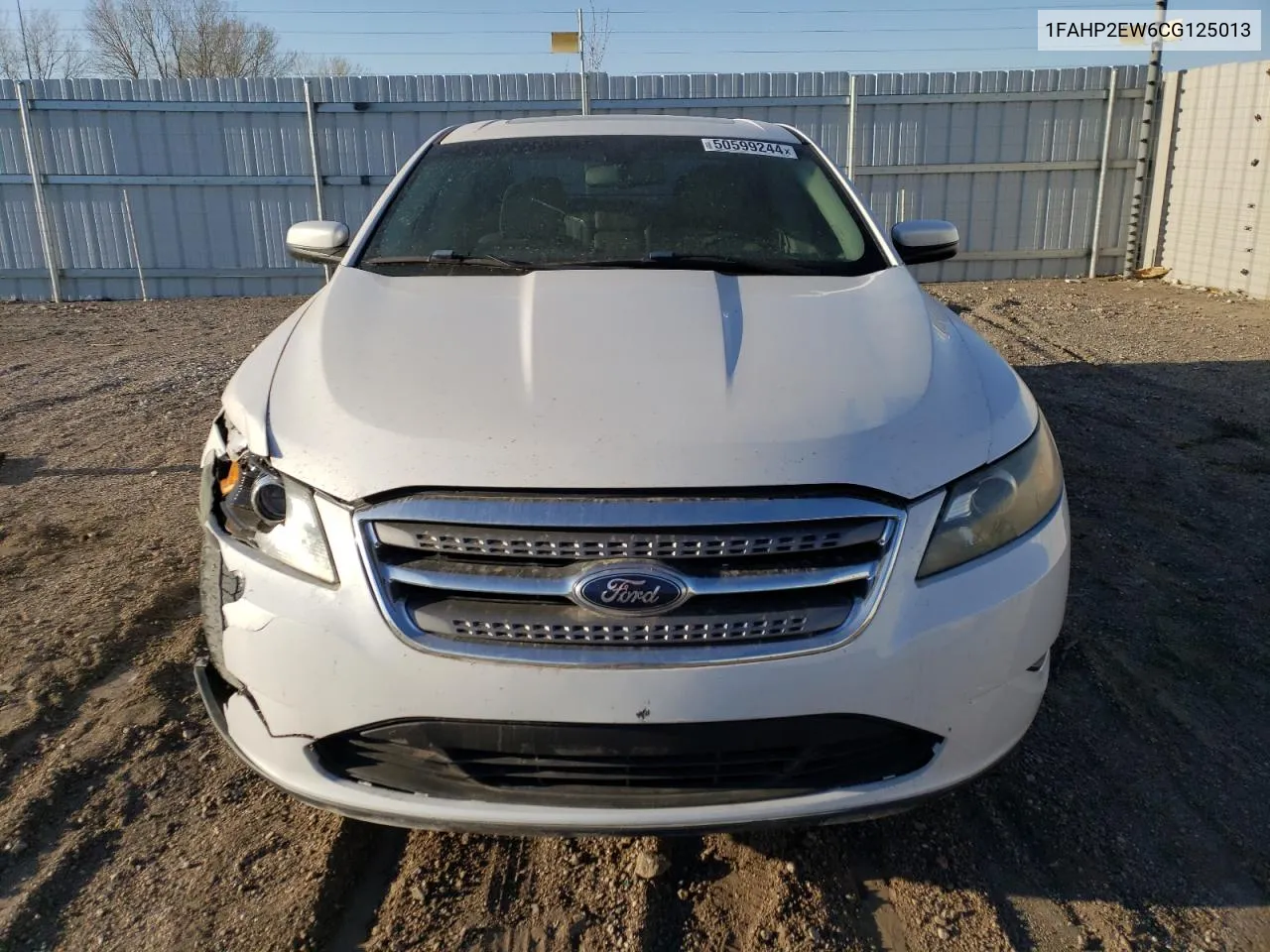 2012 Ford Taurus Sel VIN: 1FAHP2EW6CG125013 Lot: 50599244