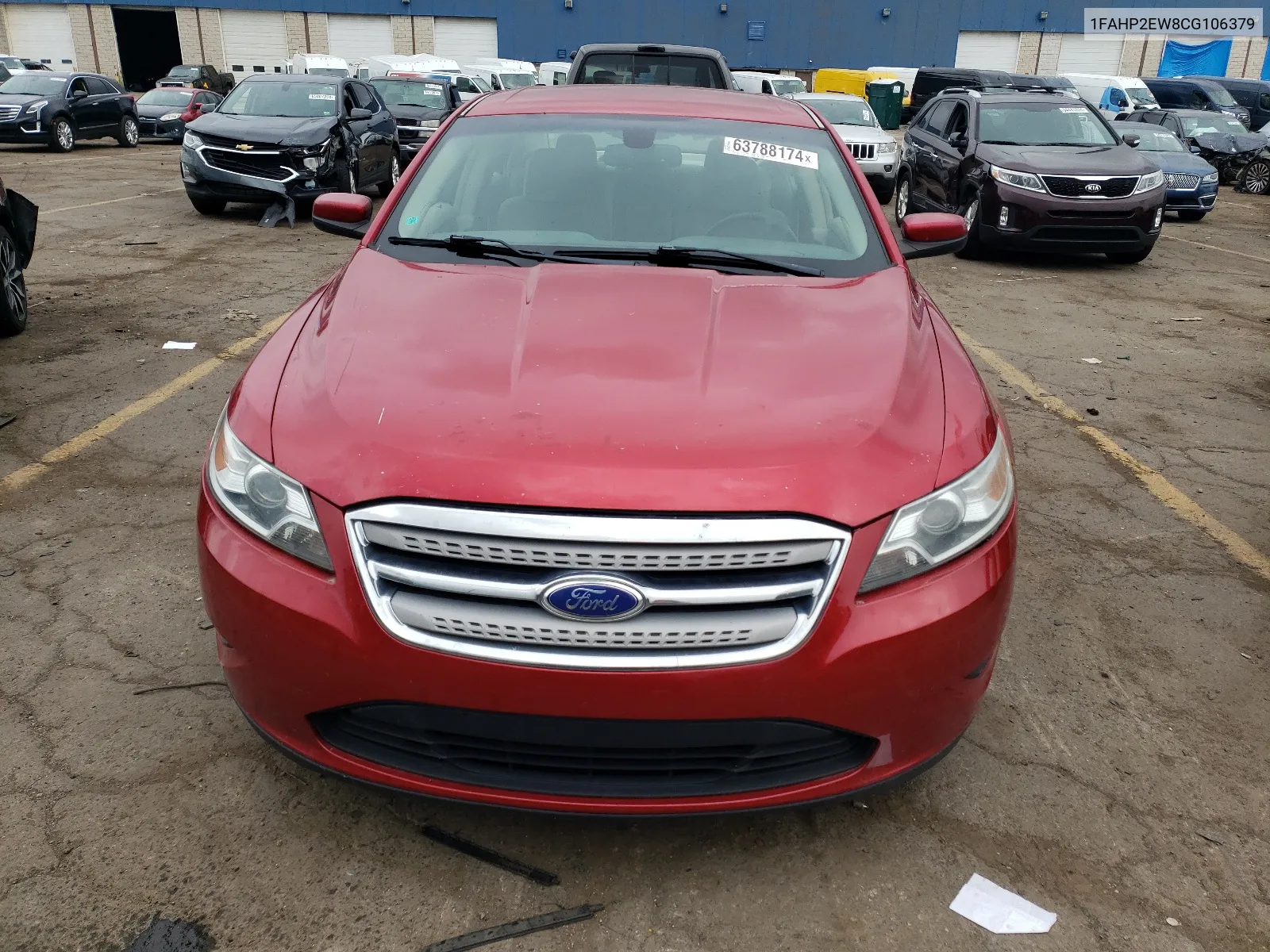 2012 Ford Taurus Sel VIN: 1FAHP2EW8CG106379 Lot: 63788174