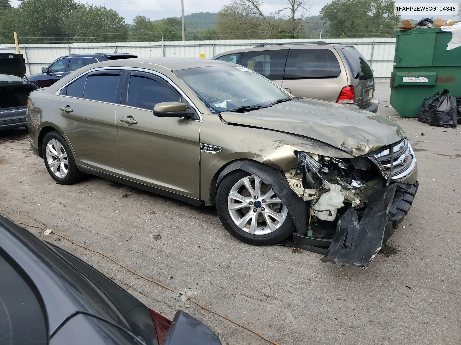 2012 Ford Taurus Sel VIN: 1FAHP2EW5CG104346 Lot: 66359504