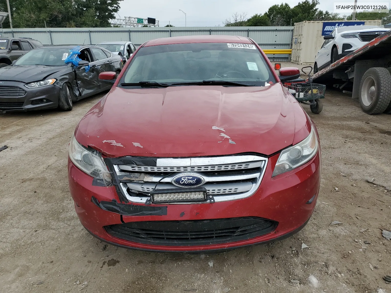 2012 Ford Taurus Sel VIN: 1FAHP2EW3CG121260 Lot: 67049124