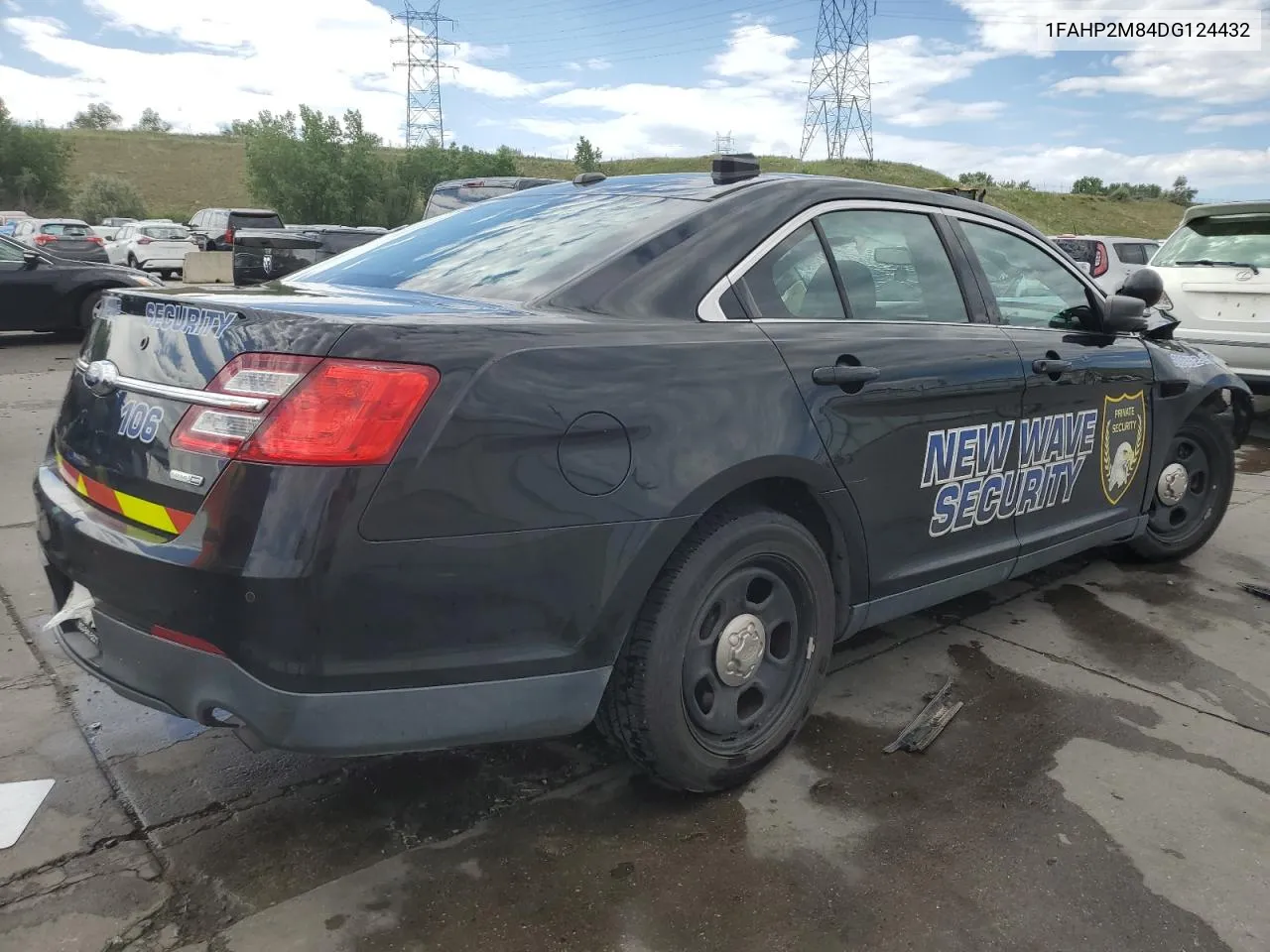 2013 Ford Taurus Police Interceptor VIN: 1FAHP2M84DG124432 Lot: 57016684