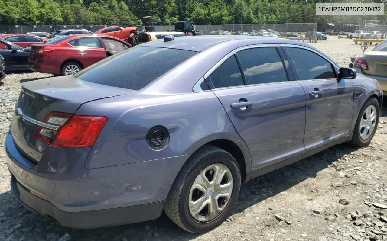 2013 Ford Taurus Police Interceptor VIN: 1FAHP2M88DG230432 Lot: 58666154