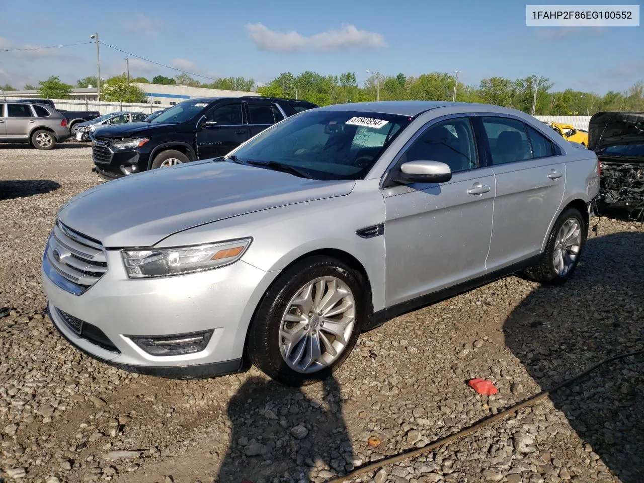 2014 Ford Taurus Limited VIN: 1FAHP2F86EG100552 Lot: 51843954