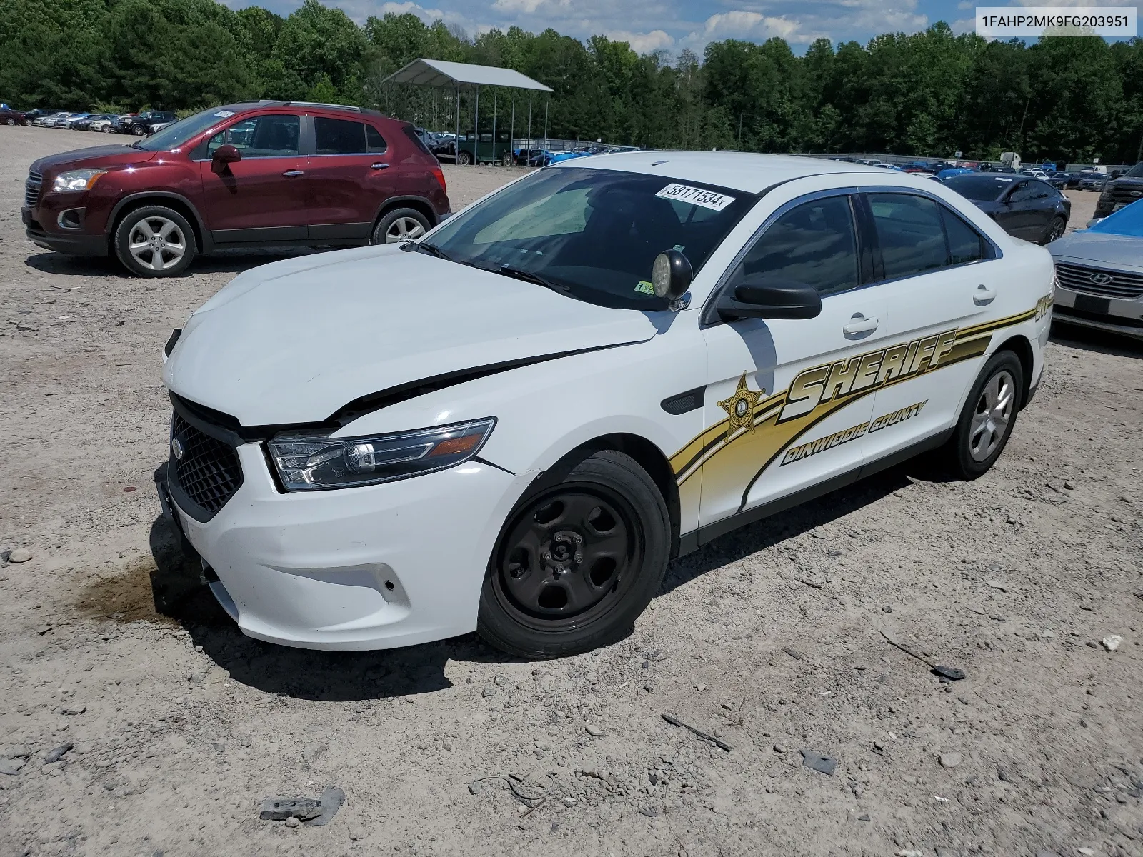 2015 Ford Taurus Police Interceptor VIN: 1FAHP2MK9FG203951 Lot: 58171534