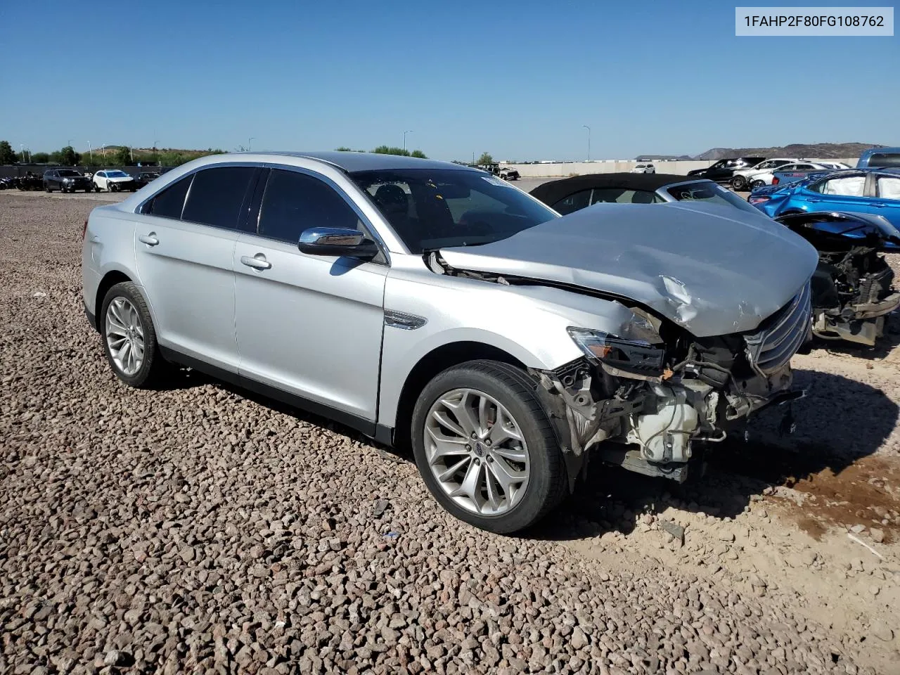 2015 Ford Taurus Limited VIN: 1FAHP2F80FG108762 Lot: 72246214