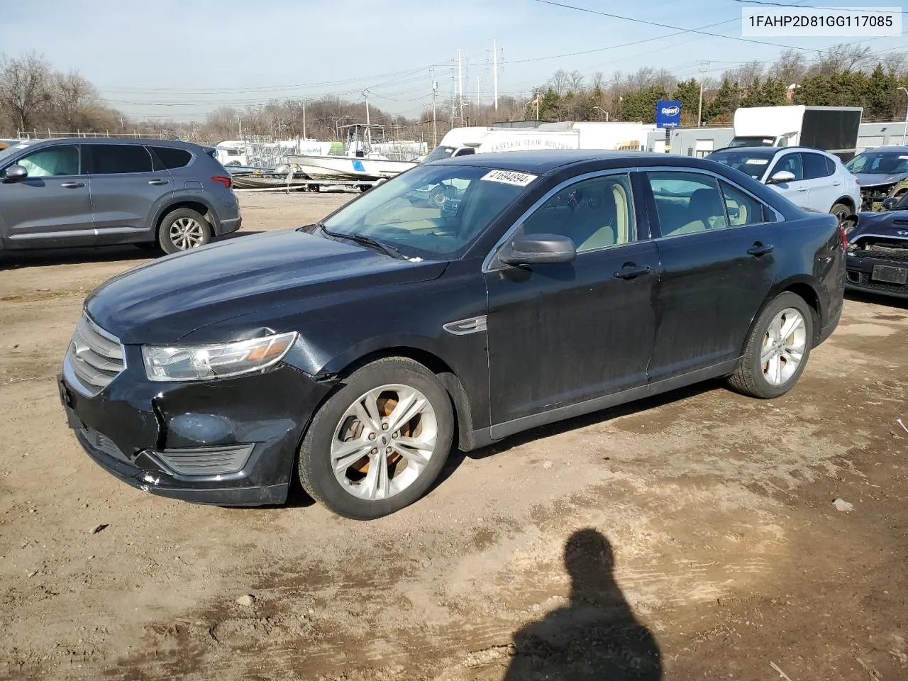 1FAHP2D81GG117085 2016 Ford Taurus Se