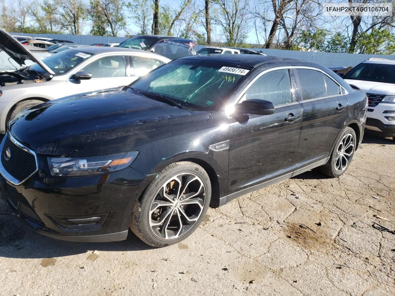 2016 Ford Taurus Sho VIN: 1FAHP2KT4GG106704 Lot: 49456714