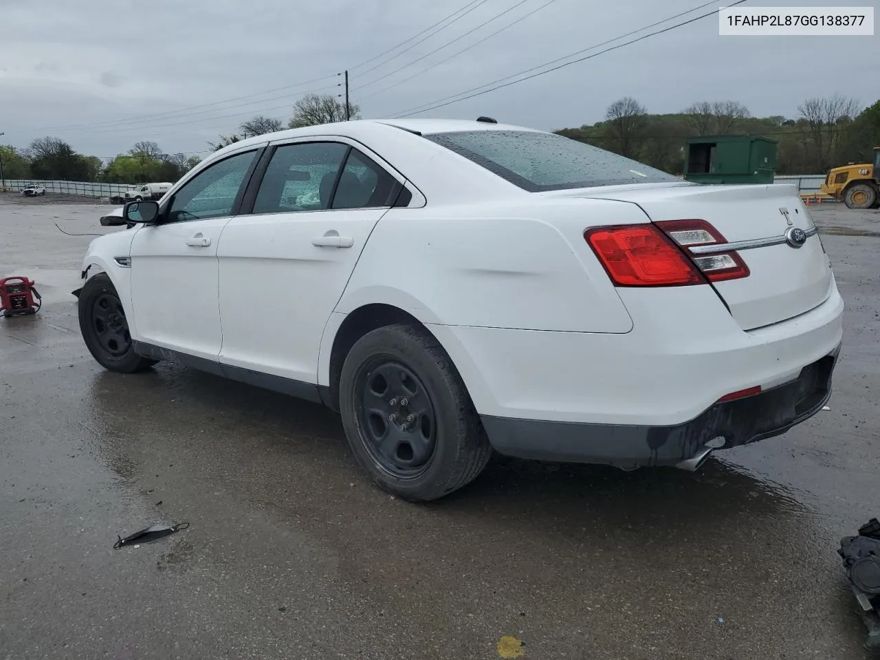 1FAHP2L87GG138377 2016 Ford Taurus Police Interceptor