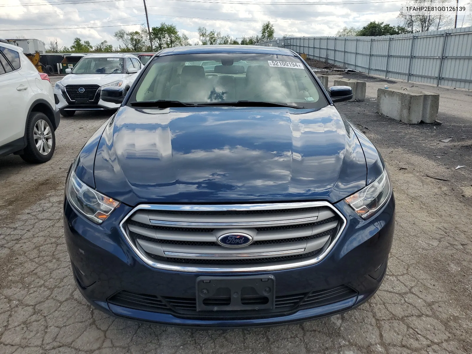 2016 Ford Taurus Sel VIN: 1FAHP2E81GG126139 Lot: 52100194