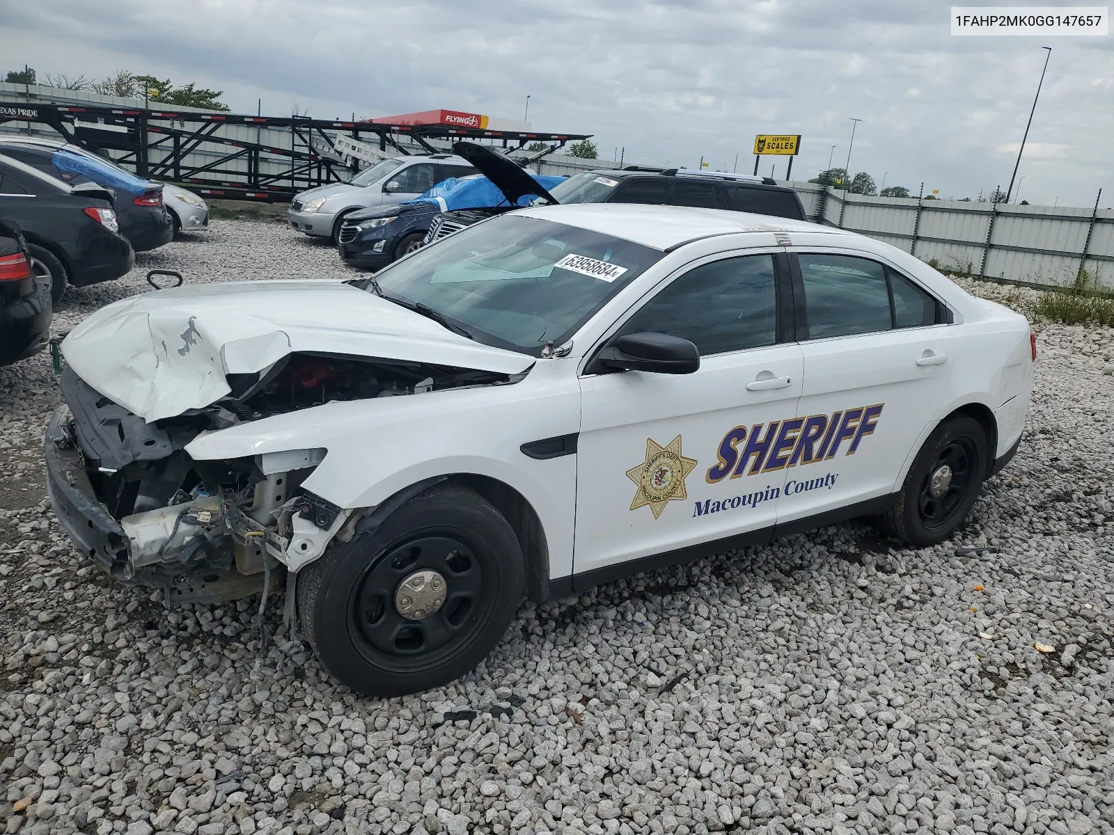 2016 Ford Taurus Police Interceptor VIN: 1FAHP2MK0GG147657 Lot: 63958684