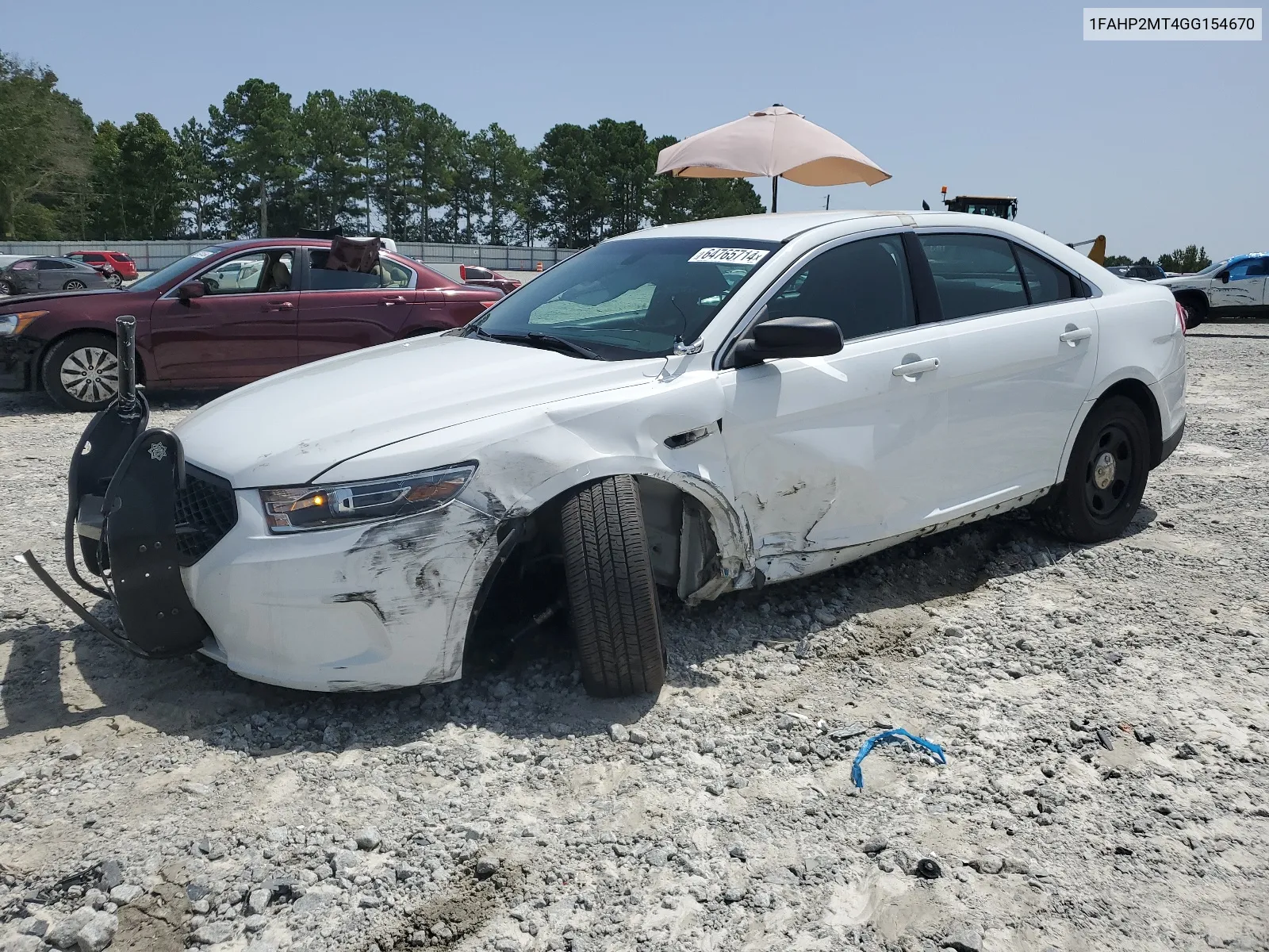 2016 Ford Taurus Police Interceptor VIN: 1FAHP2MT4GG154670 Lot: 64765714