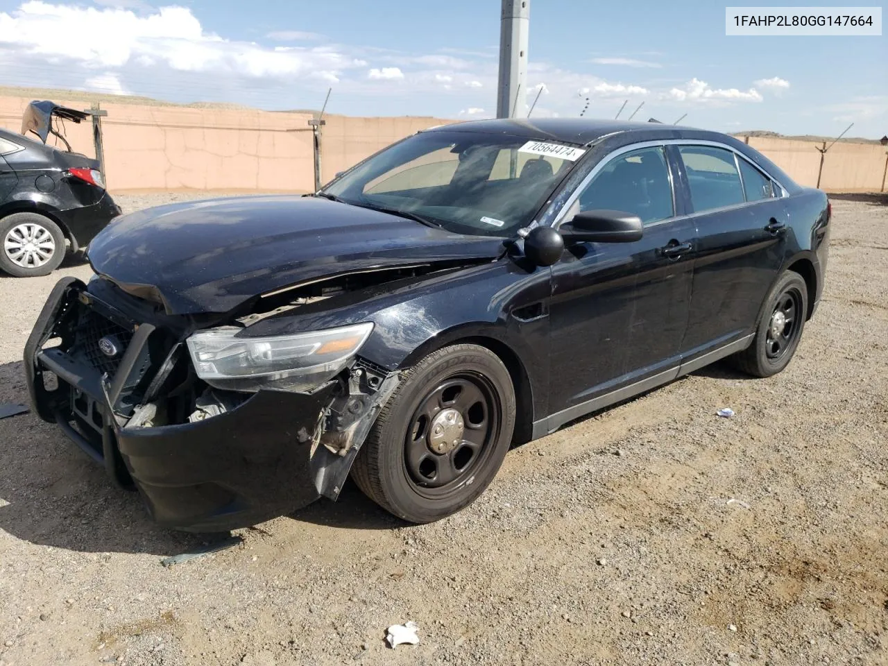 2016 Ford Taurus Police Interceptor VIN: 1FAHP2L80GG147664 Lot: 70564474