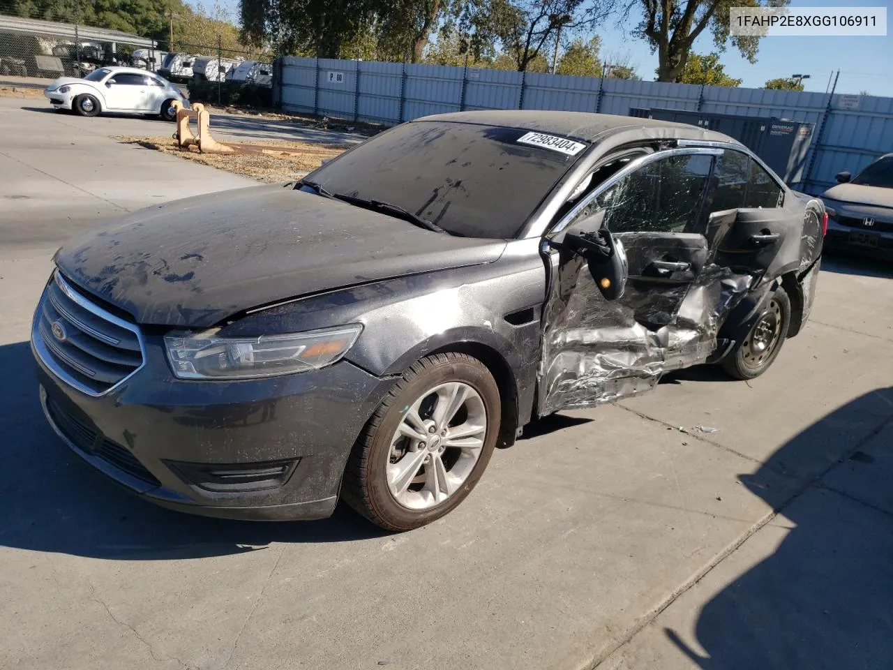 1FAHP2E8XGG106911 2016 Ford Taurus Sel