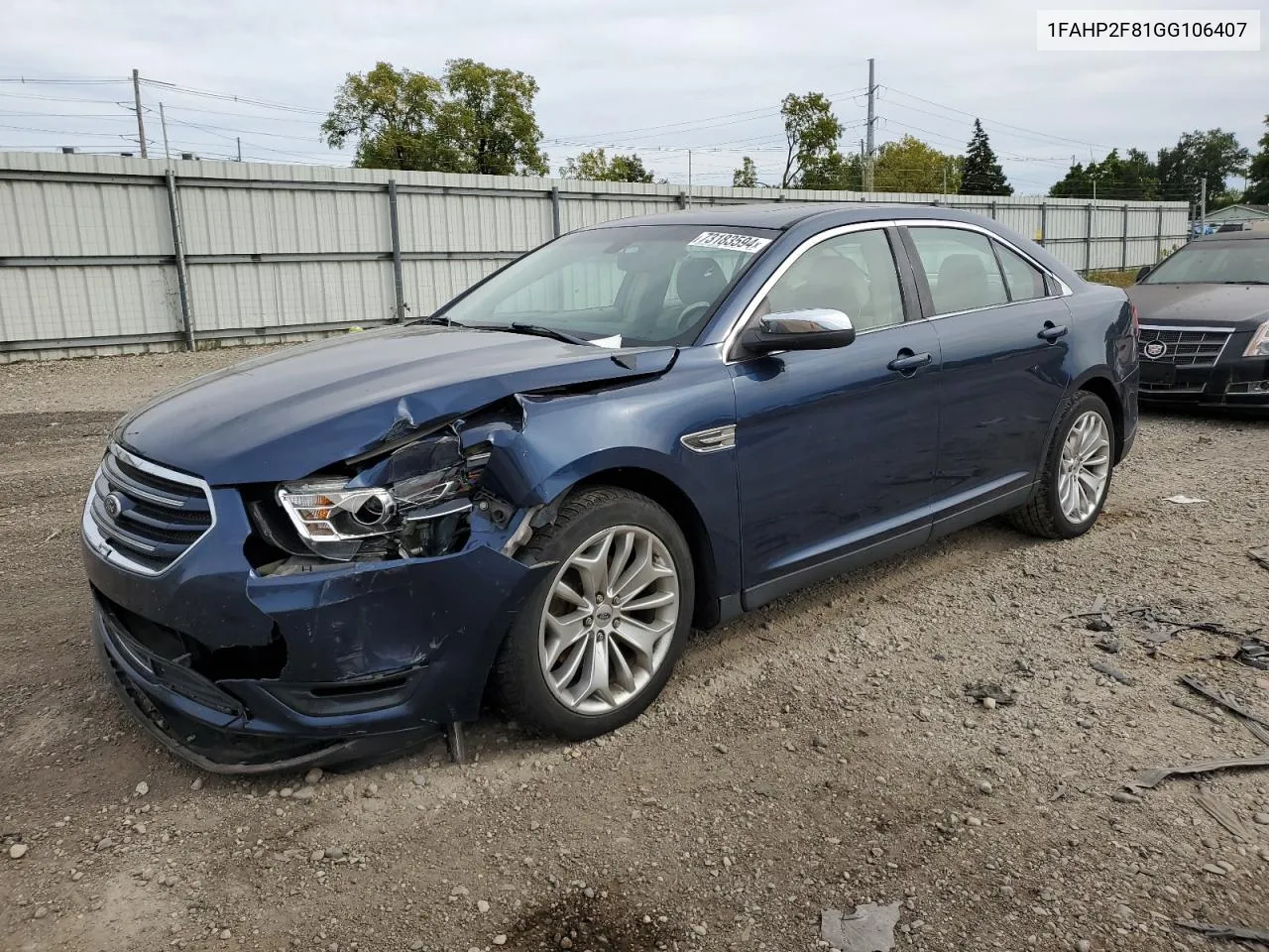 1FAHP2F81GG106407 2016 Ford Taurus Limited