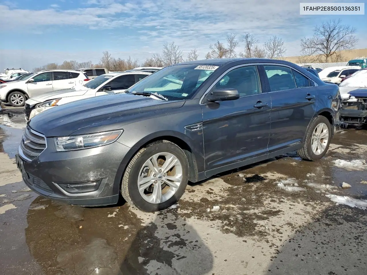 1FAHP2E85GG136351 2016 Ford Taurus Sel