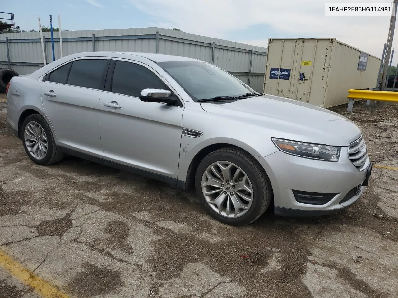 2017 Ford Taurus Limited VIN: 1FAHP2F85HG114981 Lot: 54802954