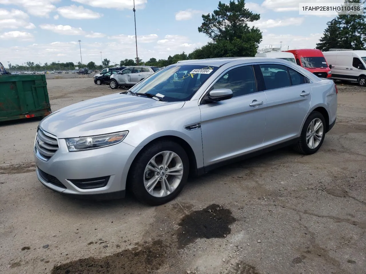 2017 Ford Taurus Sel VIN: 1FAHP2E81HG110458 Lot: 64020304