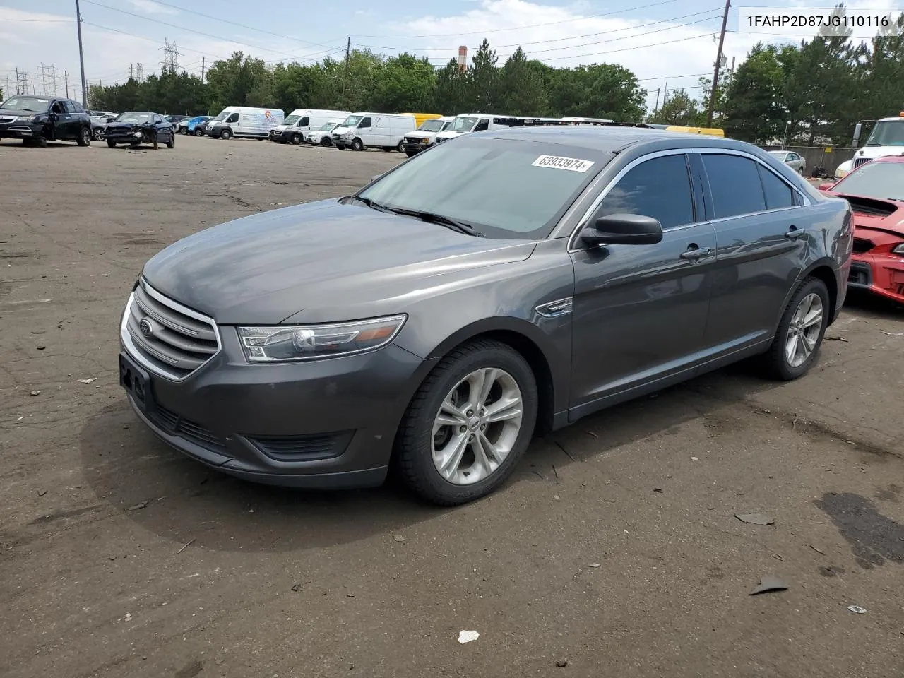 2018 Ford Taurus Se VIN: 1FAHP2D87JG110116 Lot: 63933974