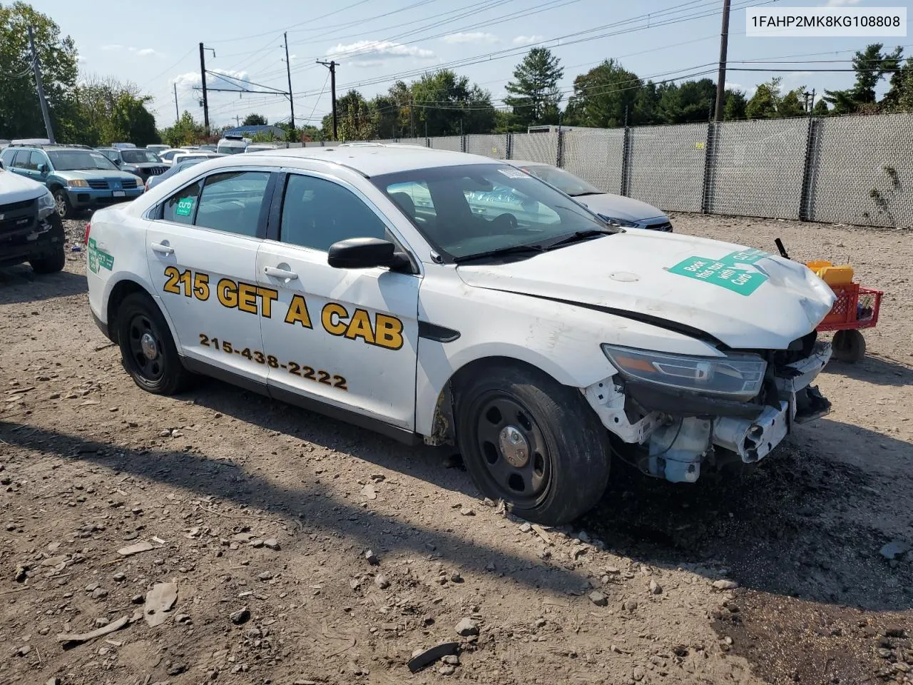 2019 Ford Taurus Police Interceptor VIN: 1FAHP2MK8KG108808 Lot: 70793504