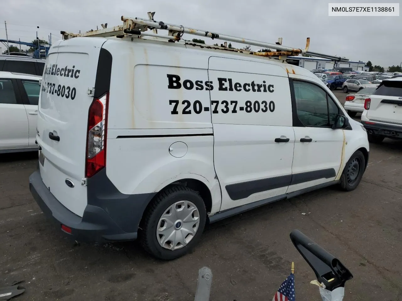 2014 Ford Transit Connect Xl VIN: NM0LS7E7XE1138861 Lot: 67002694