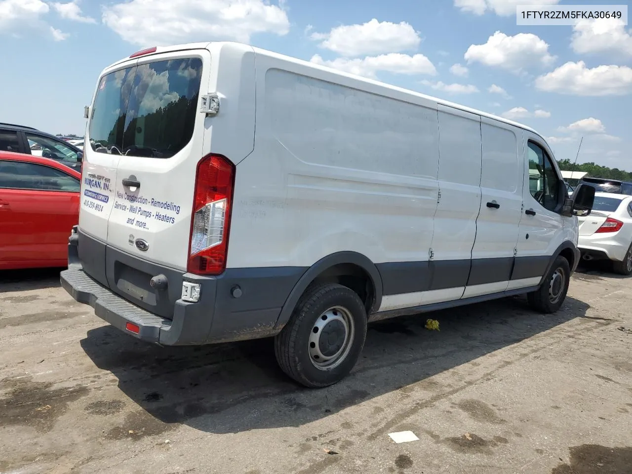 2015 Ford Transit T-250 VIN: 1FTYR2ZM5FKA30649 Lot: 58722394