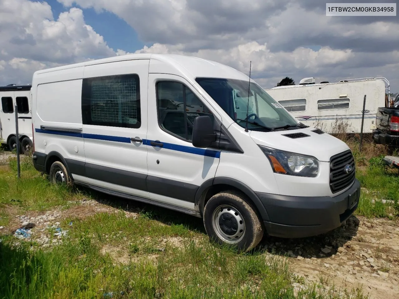 2016 Ford Transit T-350 VIN: 1FTBW2CM0GKB34958 Lot: 54011714