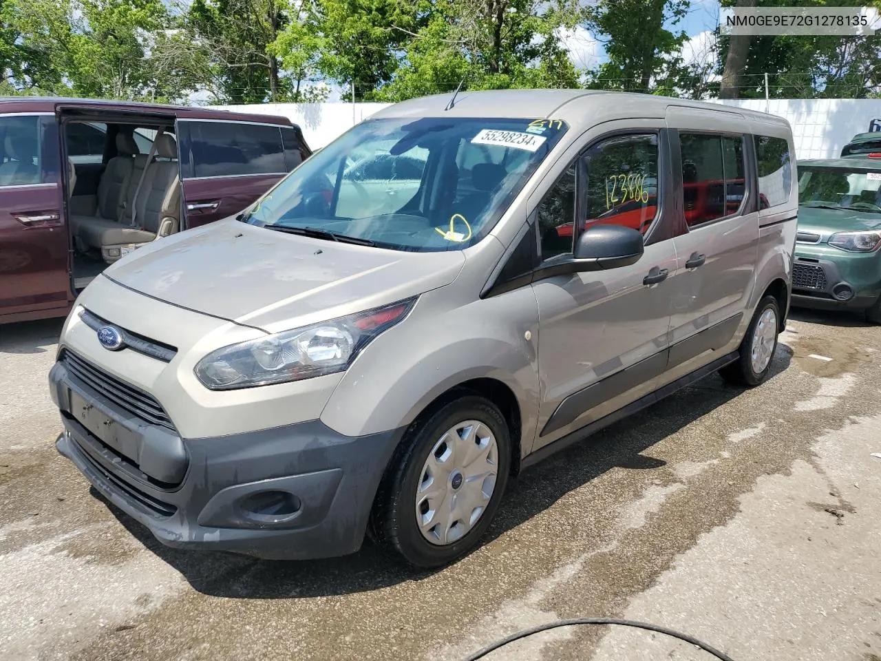 2016 Ford Transit Connect Xl VIN: NM0GE9E72G1278135 Lot: 55298234