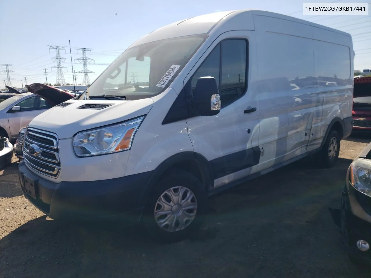 2016 Ford Transit T-350 VIN: 1FTBW2CG7GKB17441 Lot: 69176434