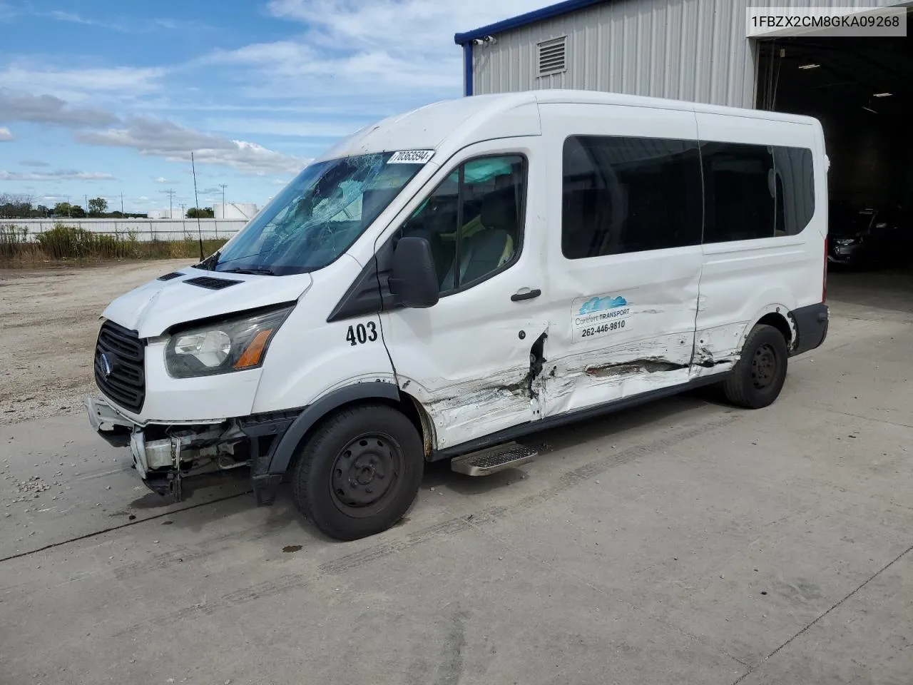 2016 Ford Transit T-350 VIN: 1FBZX2CM8GKA09268 Lot: 70363594