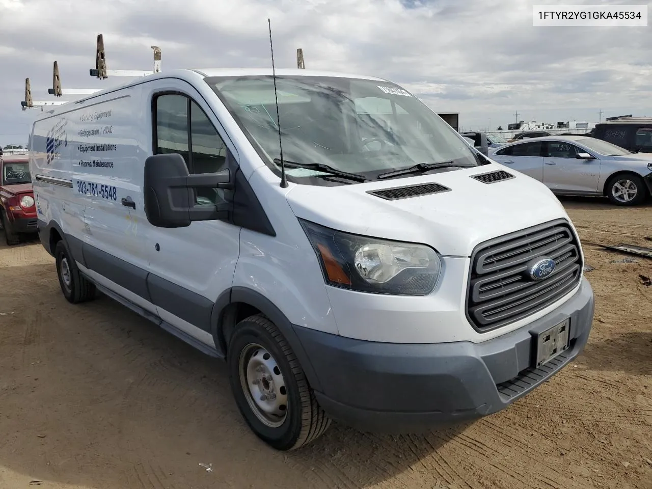 2016 Ford Transit T-250 VIN: 1FTYR2YG1GKA45534 Lot: 71647454