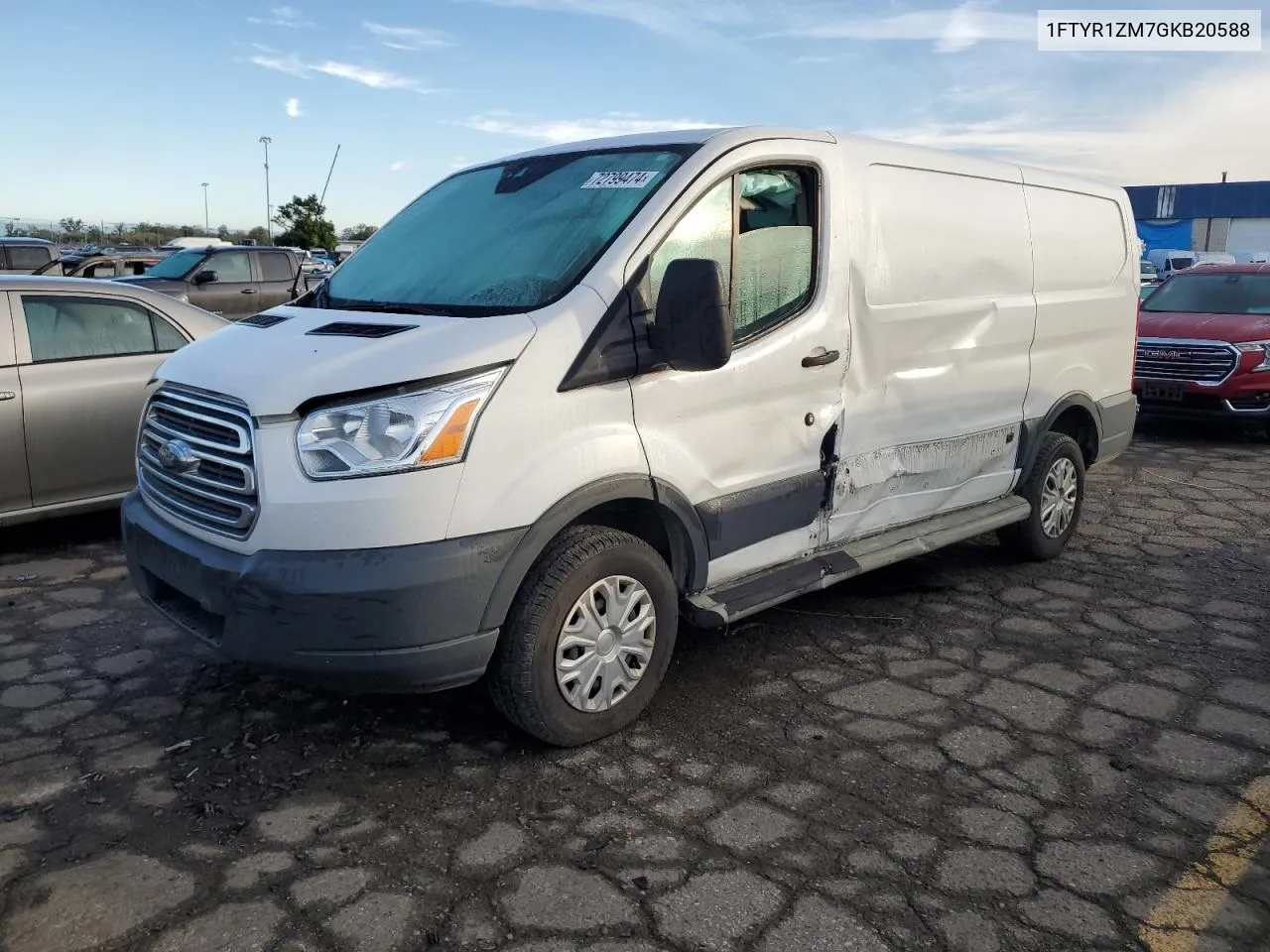 2016 Ford Transit T-250 VIN: 1FTYR1ZM7GKB20588 Lot: 72799474