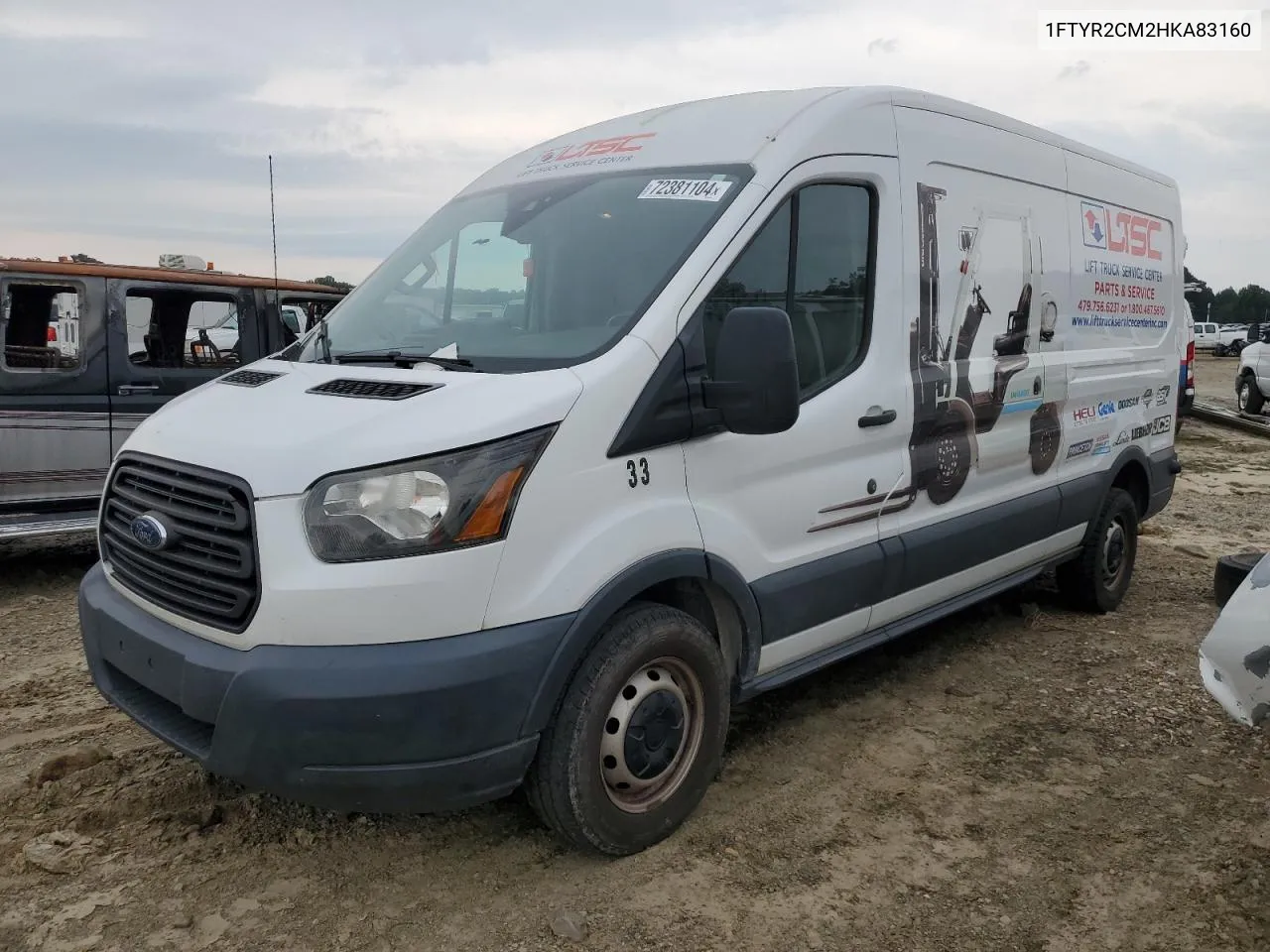 2017 Ford Transit T-250 VIN: 1FTYR2CM2HKA83160 Lot: 72381104