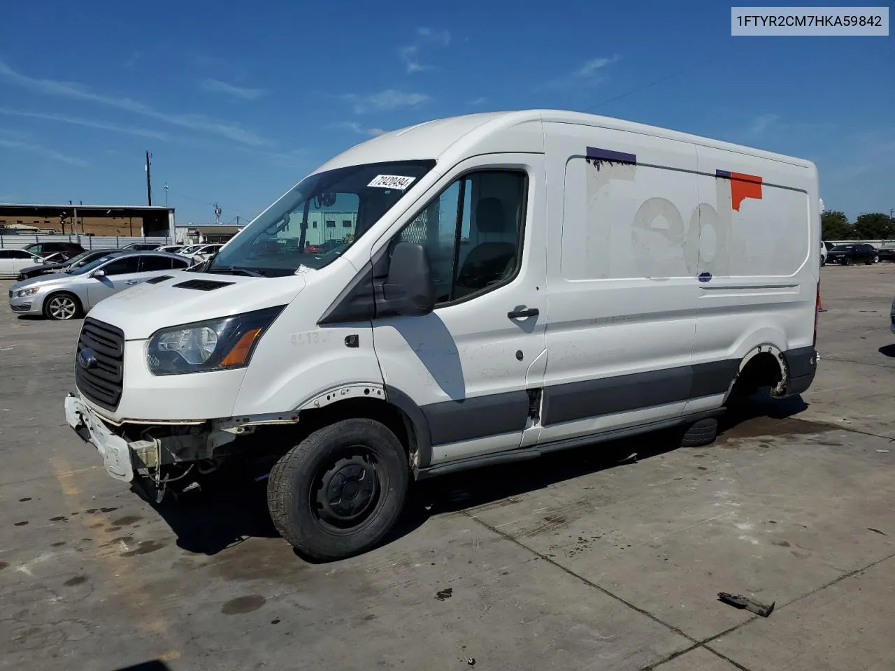 2017 Ford Transit T-250 VIN: 1FTYR2CM7HKA59842 Lot: 72420494